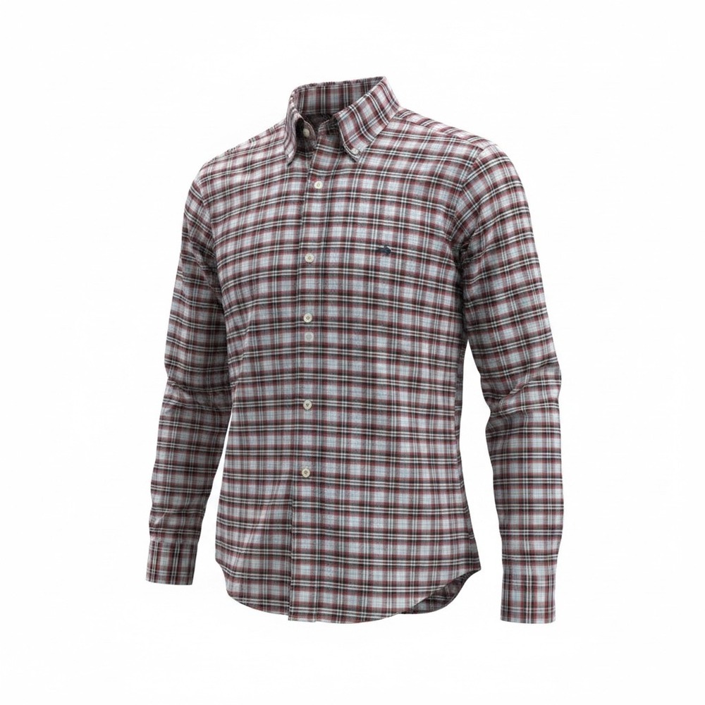 Brooks Brothers Plaid Shirt Mens XL Red Blue Excellent Non-Iron Supima Cotton